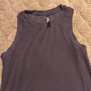 Sleeveless Purple Muscle Tee